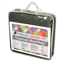 Charcoal Wool 60%/Poly 40% - 2.7m x 2.4m Queen Size Precut